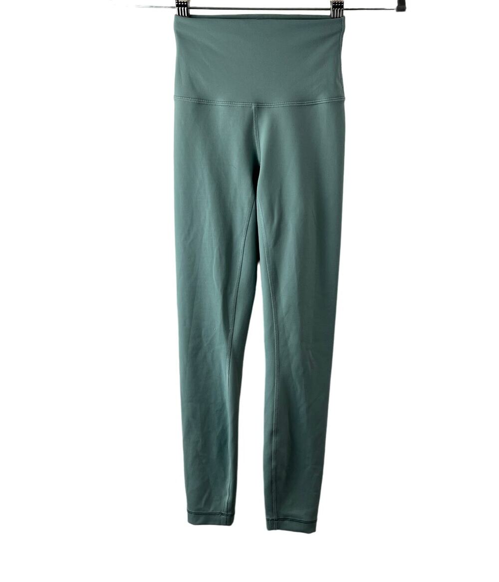 LULULEMON Wunder Train Misty Glade Legging Mid-Rise Skinny Hidden Waistband Sz 0